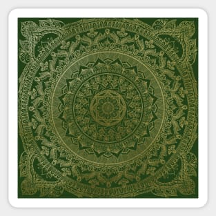 Mandala Royal - Green and Gold Sticker